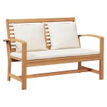 vidaXL Bancă de grădină Maro 110 x 64 x 76.5 cm Lemn masiv de tec vidaXL Bancă de grădină Maro 110 x 64 x 76.5 cm Lemn masiv de tec