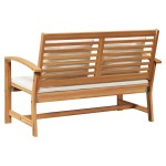 vidaXL Bancă de grădină Maro 110 x 64 x 76.5 cm Lemn masiv de tec vidaXL Bancă de grădină Maro 110 x 64 x 76.5 cm Lemn masiv de tec