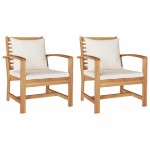 vidaXL Scaune de grădină 2 pcs natural 60 x 65 x 76.5 cm vidaXL Scaune de grădină 2 pcs natural 60 x 65 x 76.5 cm
