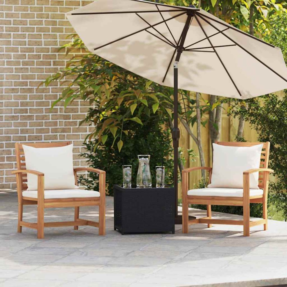 vidaXL Scaune de grădină 2 pcs natural 60 x 65 x 76.5 cm
