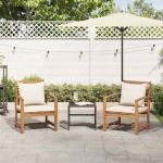 vidaXL Scaune de grădină 2 pcs natural 60 x 65 x 76.5 cm vidaXL Scaune de grădină 2 pcs natural 60 x 65 x 76.5 cm