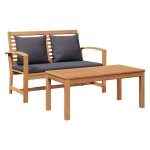 vidaXL Bancă de grădină Maro 110 x 64 x 76.5 cm Lemn masiv de tec vidaXL Bancă de grădină Maro 110 x 64 x 76.5 cm Lemn masiv de tec