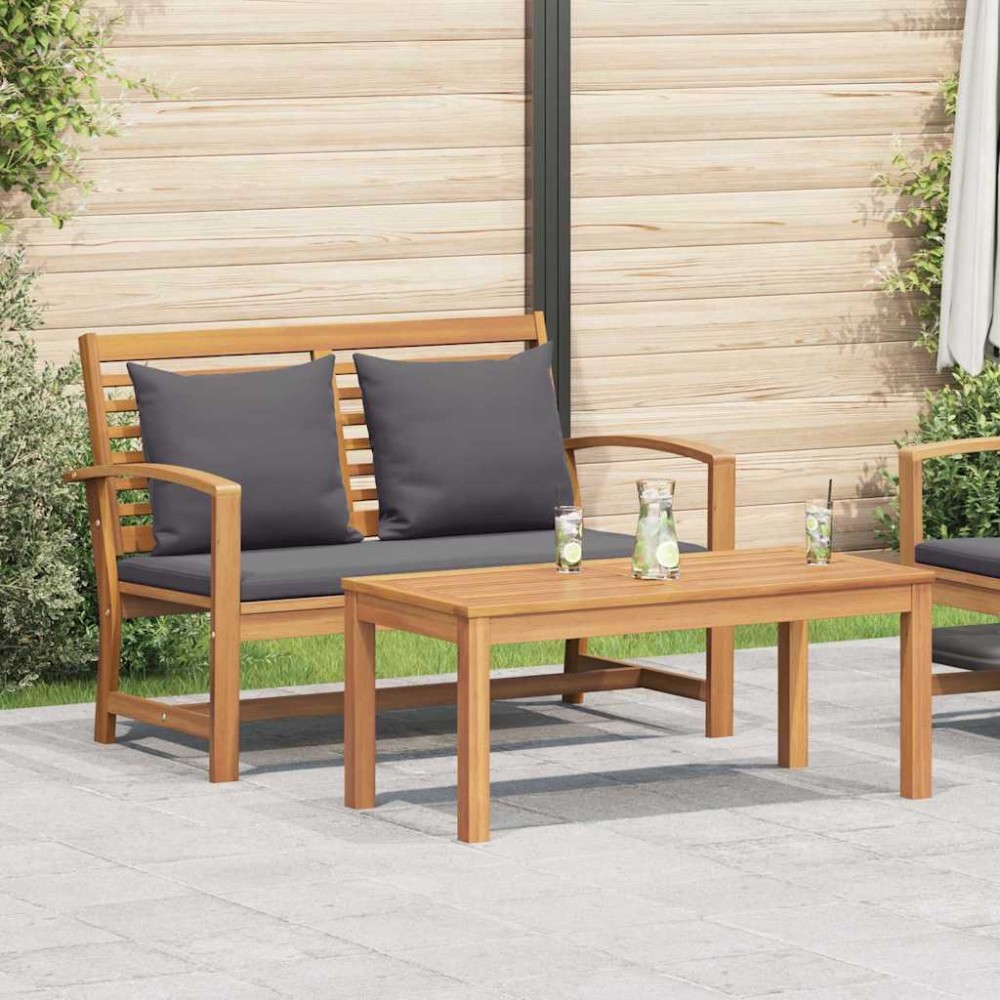 vidaXL Bancă de grădină Maro 110 x 64 x 76.5 cm Lemn masiv de tec