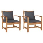 vidaXL Scaune de grădină 2 pcs natural 60 x 65 x 76.5 cm vidaXL Scaune de grădină 2 pcs natural 60 x 65 x 76.5 cm
