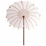 vidaXL Umbrelă de soare Manual Crem x 250 cm Bumbac și lemn masiv vidaXL Umbrelă de soare Manual Crem x 250 cm Bumbac și lemn masiv