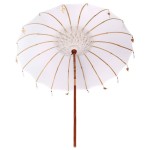 vidaXL Umbrelă de soare Manual Crem x 250 cm Bumbac și lemn masiv vidaXL Umbrelă de soare Manual Crem x 250 cm Bumbac și lemn masiv