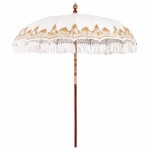vidaXL Parasol Balinez Crem (210-220) x 260 cm Bumbac și lemn masiv vidaXL Parasol Balinez Crem (210-220) x 260 cm Bumbac și lemn masiv