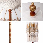 vidaXL Parasol Balinez Crem (210-220) x 260 cm Bumbac și lemn masiv vidaXL Parasol Balinez Crem (210-220) x 260 cm Bumbac și lemn masiv