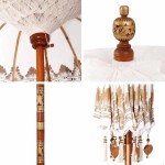 vidaXL Parasol Balinez Crem (180-190) x 260 cm Bumbac și lemn masiv vidaXL Parasol Balinez Crem (180-190) x 260 cm Bumbac și lemn masiv
