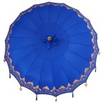 vidaXL Parasol Balinez albastru (210-220) x 260 cm vidaXL Parasol Balinez albastru (210-220) x 260 cm