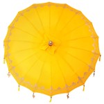 vidaXL Parasol Balinez Galben (180-190) x 260 cm Bumbac și lemn masiv vidaXL Parasol Balinez Galben (180-190) x 260 cm Bumbac și lemn masiv