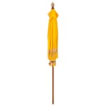 vidaXL Parasol Balinez Galben (210-220) x 260 cm Bumbac și lemn masiv vidaXL Parasol Balinez Galben (210-220) x 260 cm Bumbac și lemn masiv