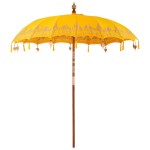 vidaXL Parasol Balinez Galben (210-220) x 260 cm Bumbac și lemn masiv vidaXL Parasol Balinez Galben (210-220) x 260 cm Bumbac și lemn masiv
