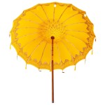 vidaXL Parasol Balinez Galben (210-220) x 260 cm Bumbac și lemn masiv vidaXL Parasol Balinez Galben (210-220) x 260 cm Bumbac și lemn masiv