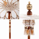 vidaXL Parasol Balinez Crem (90-100) x 260 cm Bumbac și lemn masiv vidaXL Parasol Balinez Crem (90-100) x 260 cm Bumbac și lemn masiv