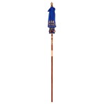 vidaXL Parasol Balinez albastru (90-100) x 260 cm Bumbac și lemn masiv vidaXL Parasol Balinez albastru (90-100) x 260 cm Bumbac și lemn masiv