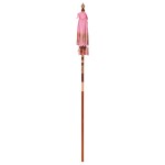 vidaXL Parasol Balinez Roz (90-100) x 260 cm Bumbac și lemn masiv vidaXL Parasol Balinez Roz (90-100) x 260 cm Bumbac și lemn masiv