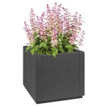 vidaXL Vază pentru Grădină Antracit 36 x 36 x 35 cm Polipropilenă