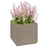 vidaXL Vază pentru Grădină Gri 36 x 36 x 35 cm Polipropilenă vidaXL Vază pentru Grădină Gri 36 x 36 x 35 cm Polipropilenă