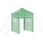 vidaXL Seră cu acoperiș Manual Verde 200 x 200 x 300 cm Oțel vidaXL Seră cu acoperiș Manual Verde 200 x 200 x 300 cm Oțel