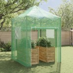 vidaXL Seră cu acoperiș Manual Verde 200 x 200 x 300 cm Oțel vidaXL Seră cu acoperiș Manual Verde 200 x 200 x 300 cm Oțel