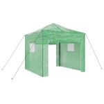 vidaXL Seră cu acoperiș Manual Verde 290 x 290 x 315 cm Oțel vidaXL Seră cu acoperiș Manual Verde 290 x 290 x 315 cm Oțel