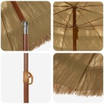 vidaXL Parasol de Grădină natural 160 x 160 x 196 cm