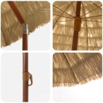 vidaXL Parasol de Grădină natural 255 x 255 x 255 cm