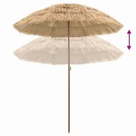 vidaXL Parasol de Plajă natural 255 x 255 x 255 cm Poliester și oțel