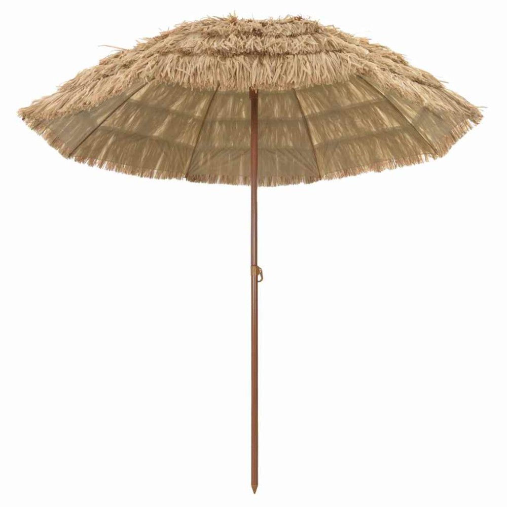 vidaXL Parasol de Plajă natural 255 x 255 x 255 cm Poliester și oțel
