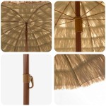 vidaXL Parasol de Plajă natural 255 x 255 x 255 cm Poliester și oțel