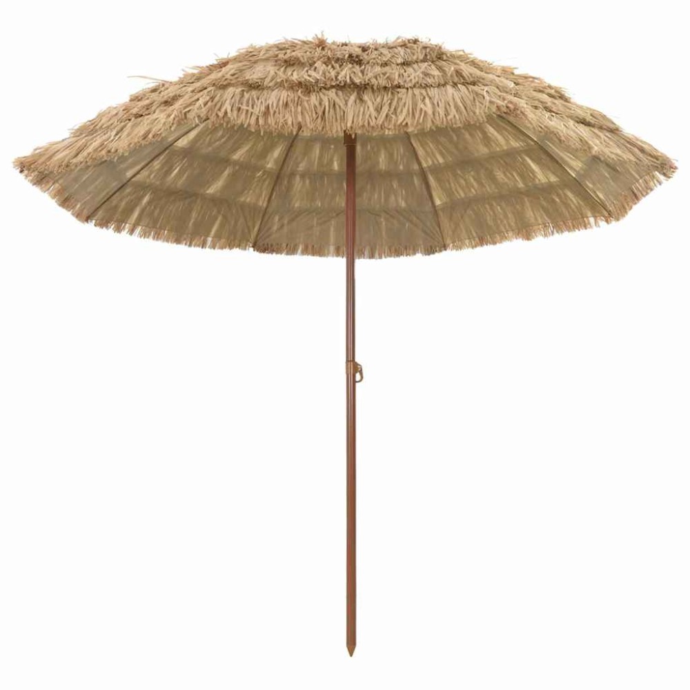vidaXL Parasol de Plajă natural 255 x 255 x 255 cm Poliester și oțel