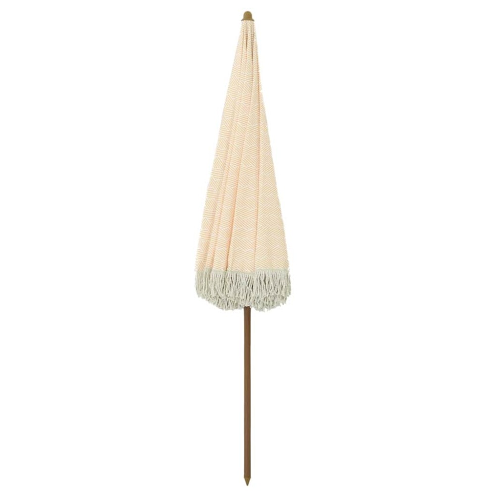 vidaXL Parasol de Plajă Galben și alb 160 x 160 x 196 cm