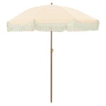 vidaXL Parasol de Plajă Galben și alb 160 x 160 x 196 cm