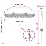 vidaXL Parasol de Plajă Galben și alb 160 x 160 x 196 cm