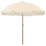 vidaXL Parasol de Plajă Galben și alb 205 x 205 x 210 cm