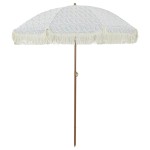 vidaXL Parasol de Plajă Gri și alb 160 x 160 x 196 cm