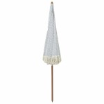 vidaXL Parasol de Plajă Gri și alb 205 x 205 x 210 cm