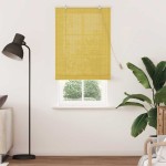 vidaXL Jaluzele și Rulouri pentru Fereastră Galben 80 x 220 cm Bambus