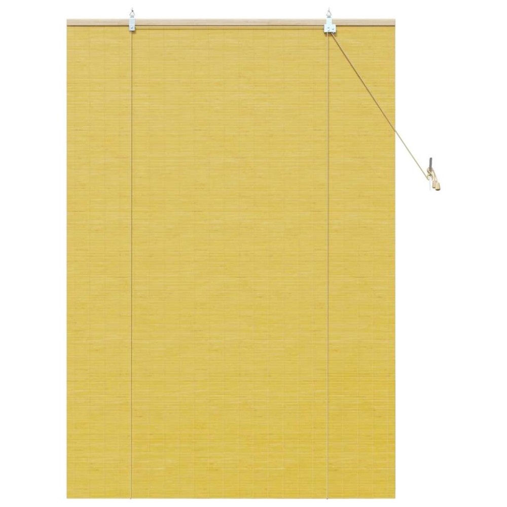 vidaXL Jaluzele și Rulouri pentru Fereastră Galben 120 x 160 cm Bambus