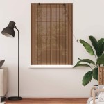 vidaXL Jaluzea pentru Fereastră cu perdele Maro 100 x 160 cm Bambus vidaXL Jaluzea pentru Fereastră cu perdele Maro 100 x 160 cm Bambus