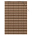 vidaXL Jaluzea pentru Fereastră cu perdele Maro 110 x 160 cm Bambus