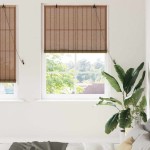 vidaXL Jaluzea pentru Fereastră cu perdele Maro 110 x 220 cm Bambus