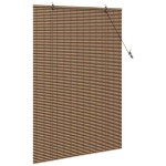 vidaXL Jaluzea pentru Fereastră cu perdele Maro 120 x 160 cm Bambus