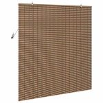 vidaXL Jaluzea pentru Fereastră cu perdele Maro 140 x 160 cm Bambus vidaXL Jaluzea pentru Fereastră cu perdele Maro 140 x 160 cm Bambus