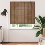 vidaXL Jaluzea pentru Fereastră cu perdele Maro 150 x 220 cm Bambus