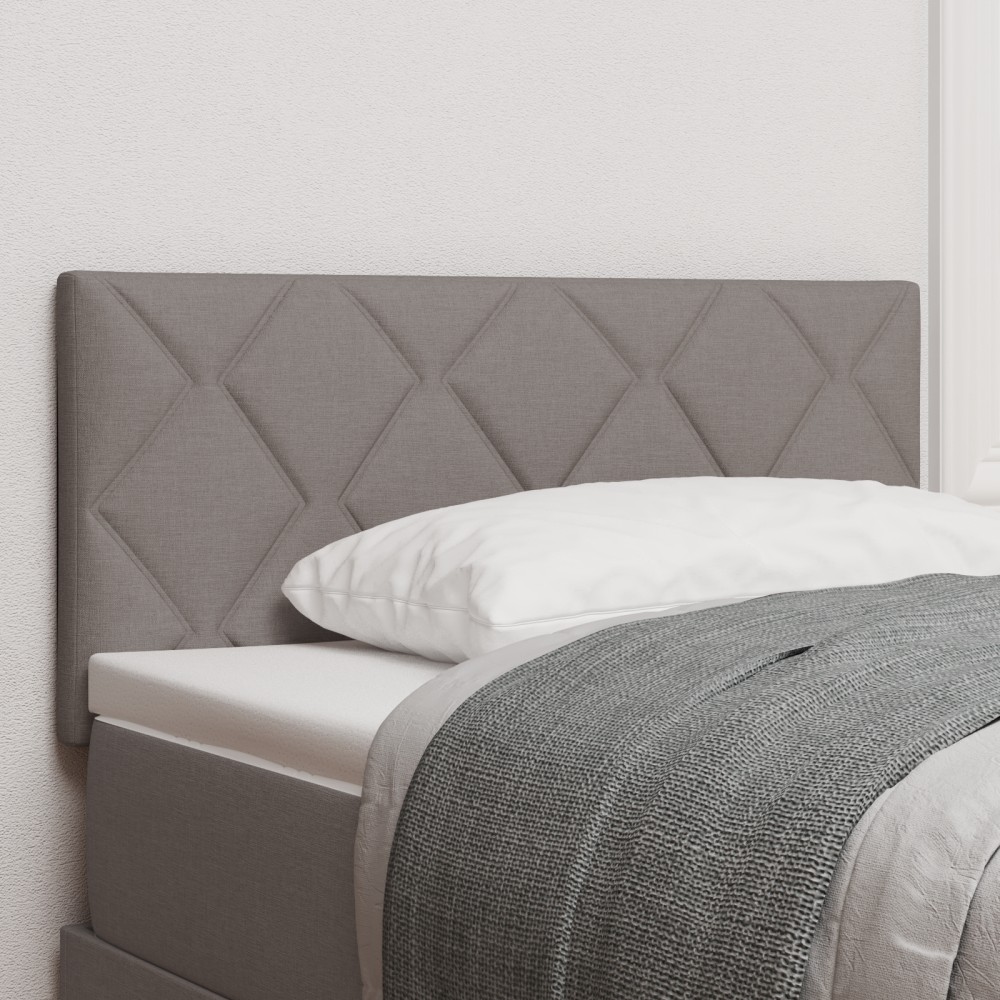 vidaXL Tăblie cap cu headboard Gri taupe 90 cm Piele artificială