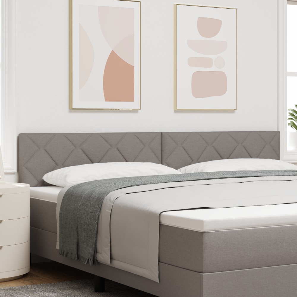 vidaXL Tăblie cap cu headboard Gri taupe 200 cm Piele artificială