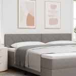 vidaXL Tăblie cap cu headboard Gri taupe 200 cm Piele artificială