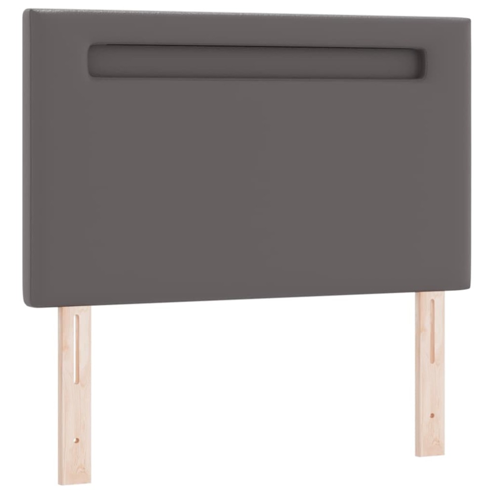 vidaXL Tăblie cap Pe perete cu headboard Manual Gri 90 cm PVC